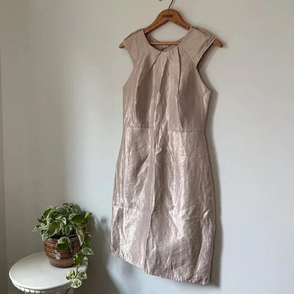 Sleeveless vintage dress  - satin - Koton brand - size 10 - Picture 2 of 6